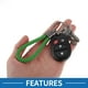 thumbnail image 4 of Llavero de coche Unique Bargains, llavero universal con anillo para llaveros de casa, cuero, aleación de zinc, verde, 2 piezas, 4 of 6