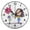 Black, variant on Girl and Flowers Wall Clock Modern Small Clock Black Hands for Office, Home, Bedroom,School 9.84in