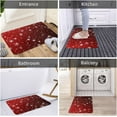 thumbnail image 5 of Bath Mat Snowflake Red Christmas Winter Bathroom Rug Non Slip for Shower Soft Memory Foam 15.7 x 23.6 Inch Small Carpet Floor Runner Washable, 5 of 6