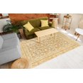 thumbnail image 3 of Floral Area Rug, Curlicue Flower Branches of Romantic Spring Soft Colors Botanical Meadow Art, Soft Carpet for Living Room Decor with Distressed Look, 5.2' X 7.6', Pale Yellow Umber, by Ambesonne, 3 of 6