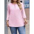 thumbnail image 5 of Weardear Plus Size Tops for Women 3/4 Sleeve Henley Button Down Neck Tunic Top Dressy Casual Blouses, 5 of 5
