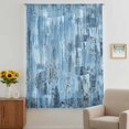 thumbnail image 2 of Blue Abstract Sheer Curtains 72 Inches Long, Vintage Geometric Gradient Oil Painting Simple Light Filering Curtains, Breathable Simi Curtain Privacy Drapes for Living Room Bedroom Window Treatment, 2 of 9