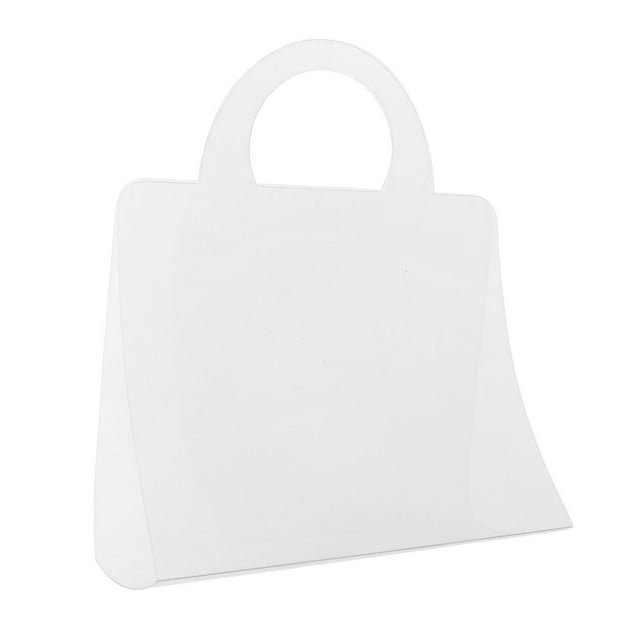 Transparent Bouquet Flower Box Flower Packaging Bag Portable Florist Handbag for Square Handle