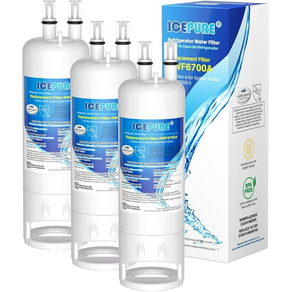 ICEPURE RWF6700A Replacement for W10295370A, EDR1RXD1, Everydrop® Filter 1, WHR1RXD1, EDR1RXD1B, KAD1RXD1, P4RFWB, 46-9081, 46-9930, 3Pack