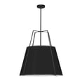 thumbnail image 1 of Dainolite Trapezoid 24" 3-Light 300W Contemporary Fabric Pendant in Black, 1 of 2