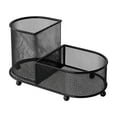 thumbnail image 2 of Yhmxh Metal Mesh Desk Organizer with 2/3 Compartments, Mesh Desk Multifunctional Organizer, Pen Holder & Storage Caddy for Office, Home, Stationery & Makeup, Desk Accessories, 2 of 6