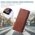 thumbnail image 2 of TECH CIRCLE Case For Galaxy A12 Case, Slim PU Leather Flip Folio Case Card Holders Kickstand Magnetic Shockproof Protective TPU Inner Wallet Cover for Samsung Galaxy A12 6.5" 2021,Brown, 2 of 7