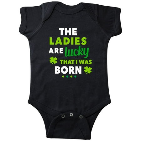 

Inktastic The Ladies are Lucky That I was Born St Patricks Day Baby Boy Gift Baby Boy Bodysuit