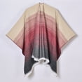 thumbnail image 2 of HKEJIAOI Women's Shawl Wrap Poncho Ruana Cape Cardigan Oversized Sweater Open Front for Fall Winter, 2 of 3