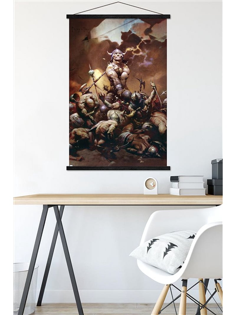 Frank Frazetta - Destroyer Wall Poster with Magnetic Frame, 22.375