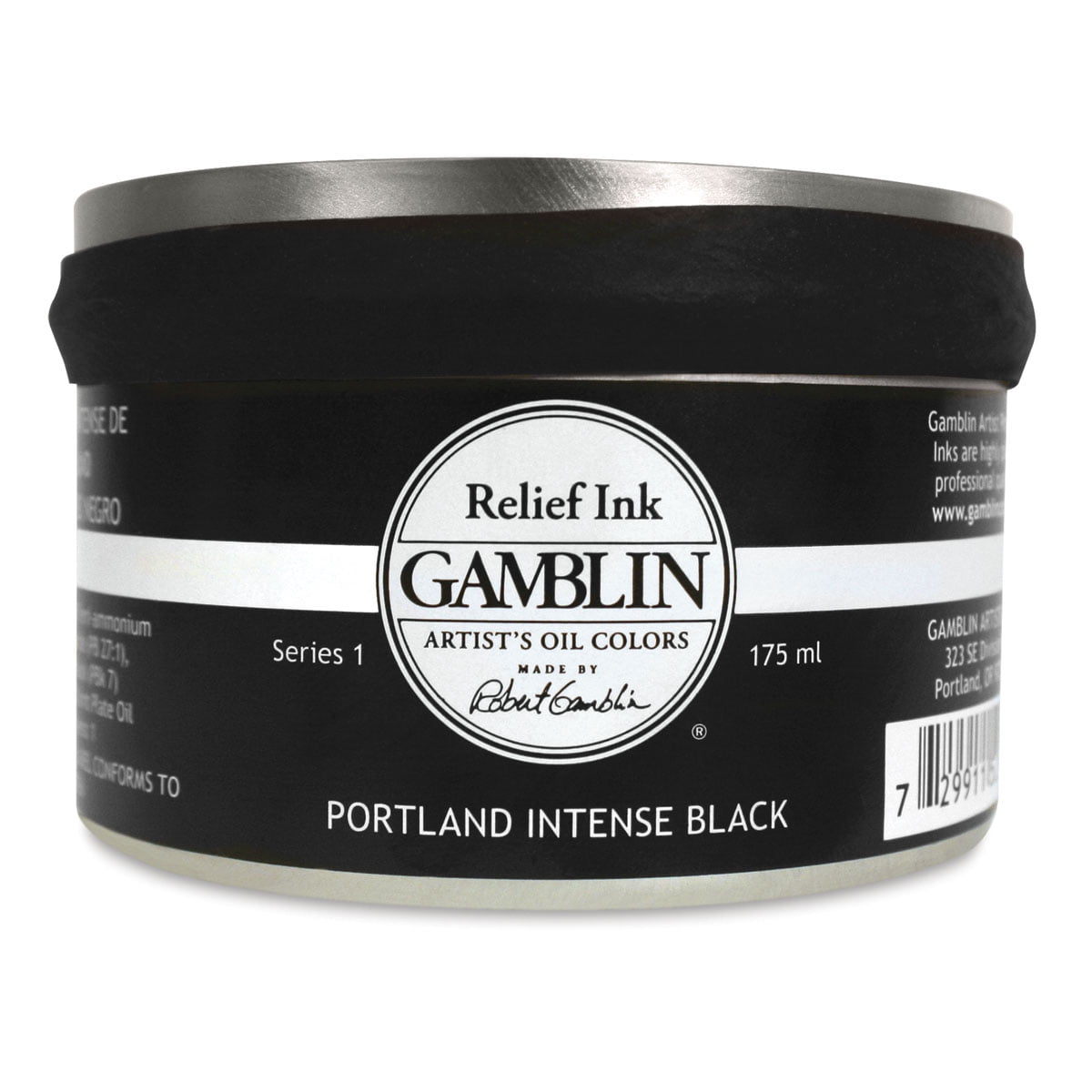 Gamblin Relief Ink, 175ml, Portland Intense Black