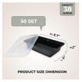 thumbnail image 2 of 38 Oz, 50 Sets Meal Prep Containers with Airtight Lids, BPA Free, Reusable Plastic Food Container, 38 oz, Rectangular, Black/Clear, 50 Sets, 2 of 7