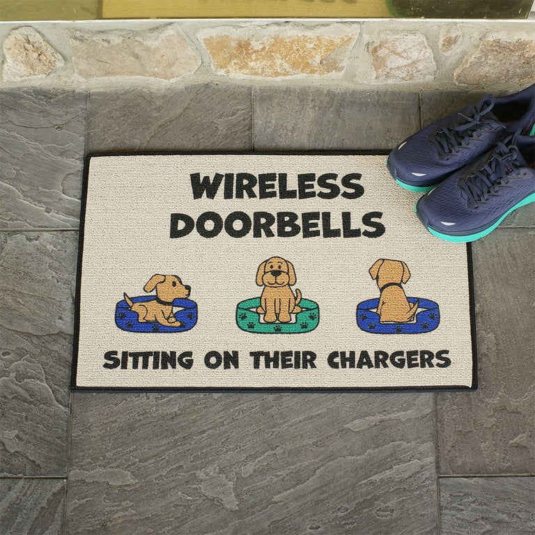 Wireless Doorbells Dogs Outdoor Welcome Doormat Novelty Floor Rug Front Door Mat Wireless Doorbells Dogs Outdoor Welcome Doormat Novelty Floor Rug Front Door Mat