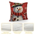 thumbnail image 4 of GOSMITH  Christmas Pillow Covers Snowman Snowflake Decorative Red Throw Pillows Winter Christmas Decor for Home Couch, 4 of 5