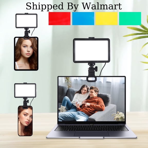 Uegogo Desktop Clip-on Fill Light 6 inch LED Square Light Fill Light Auxiliary Light