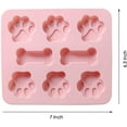 thumbnail image 1 of Moldes de silicona con estampado de huellas de cachorro, bonitos moldes para hornear con patas y huesos, moldes de silicona antiadherentes de grado alimenticio para chocolate, dulces, gelatina, galletas, bandejas de cubitos de hielo, golosinas para perros Ormromra JQWJ127-1, 1 of 6
