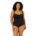 thumbnail image 2 of Anne Cole Plus - Twist Front Shirred One Piece, 2 of 10