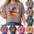 thumbnail image 2 of Godom Fall Pumpkin Shirts Womens Casual Autumn Graphic Tees Halloween Tops, 2 of 7