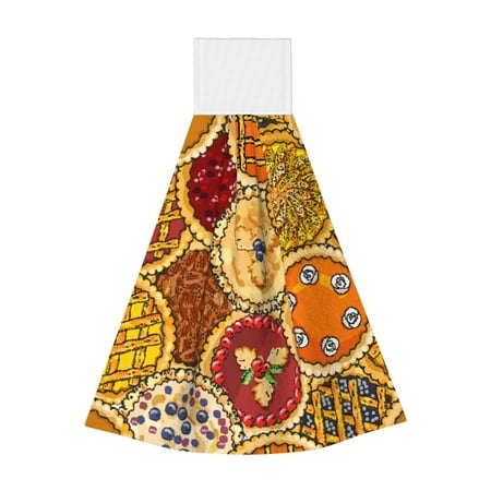 

Kdxio Pies Hand Towel with Loop Hanging Towel Absorbent Tie Towels for Kitchen Tea Bar Bathroom Decor