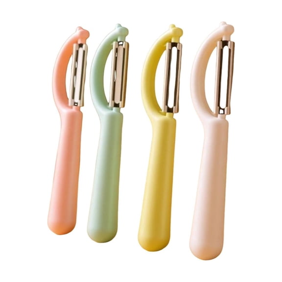 4-Pack Vegetable Peeler for Kitchen, P Peeler Stainless Steel Potato Peeler Set for Apple Veggie Carrot Fruit Zucchini Cucumber Safe Peelers Bulk with Non-Slip Handle