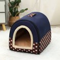 thumbnail image 1 of Hanpanda Four Seasons Portable Cat's House 16 Kinds Printings Semi-enclosed Pet Bed Cat 3d Plush Removable&Washable Villa Tent ShopWise Round, 1 of 22