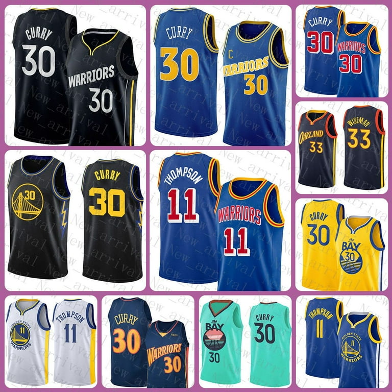 NBA Warriors 30 Stephen Curry The Bay Light Blue Men Jersey