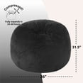 thumbnail image 6 of Urban Shop , Ribbed Compressed Foam Kids and Teen Chair, Black, 6 of 9