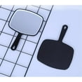 thumbnail image 2 of Multi-Purpose Handheld Mirror with Distortion-Free Reflection Salon Barber Hairdressing Mirror Large Wall Mount Hand Mirror with Handle Square Black 31X23cm, 2 of 5