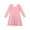 Pink#008, variant on LTTVQM Little Girl Cute Dresses Size 5-6 Summer Casual Solid Color Long Sleeve Midi Dress Swing Crew Neck Sundress Fashion Church Dress Black