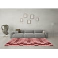 thumbnail image 3 of Ahgly Company Indoor Round Abstract Red Contemporary Area Rugs, 5' Round, 3 of 4