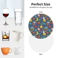 thumbnail image 6 of Lsque Cartoon Space Pattern 4" Drink Coasters Set of 4, PVC Leather Absorbent Coasters, Table Coaster Set Decorative Coffee Cup Coasters Housewarming Gift -Round Shape, 6 of 6