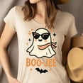 thumbnail image 4 of Cute Ghost T-Shirt Boo-jee Cartoon Graphic Unisex Tee, Navy, Size L, 4 of 6