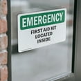 thumbnail image 4 of (2 Pack) First Aid Kit Located Inside OSHA Emergency Sign 14 Inch X 10 Inch Vinyl Label Decal Sticker Weather Resistant, UV Protected for Workplace, Business, and Construction Site,, 4 of 7
