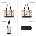 thumbnail image 6 of FORMRS Canvas Laptop Tote Bag for Women with 15.6" Computer Compartments Shoulder Handbag, White Starfish, 6 of 7