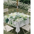 thumbnail image 3 of Square Outdoor Tablecloth with Umbrella Hole Watercolor Botanical Green Outside Table Cloth Waterproof Patio Table Cover Eucalyptus Leaves Zipper Tablecloths for Picnic Party Camping 60x60 Inch, 3 of 8