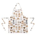 thumbnail image 2 of Cute Cartoon Dog Apron-Garden Aprons for Women with Pockets-Cotton Linen Waterproof Kitchen Cooking Gardening Aprons Adjustable for Kitchen,Cooking,BBQ and Salon 33x27 Inch, 2 of 7