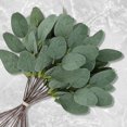 thumbnail image 4 of 30 Pcs Artificial Eucalyptus Stems with White Seeds,Fake Silver Dollar Eucalyptus Leaves Stem Faux Leaf for Wedding Bouquets, Flower Arrangements, Tables Centerpieces, Home Decor, 4 of 8