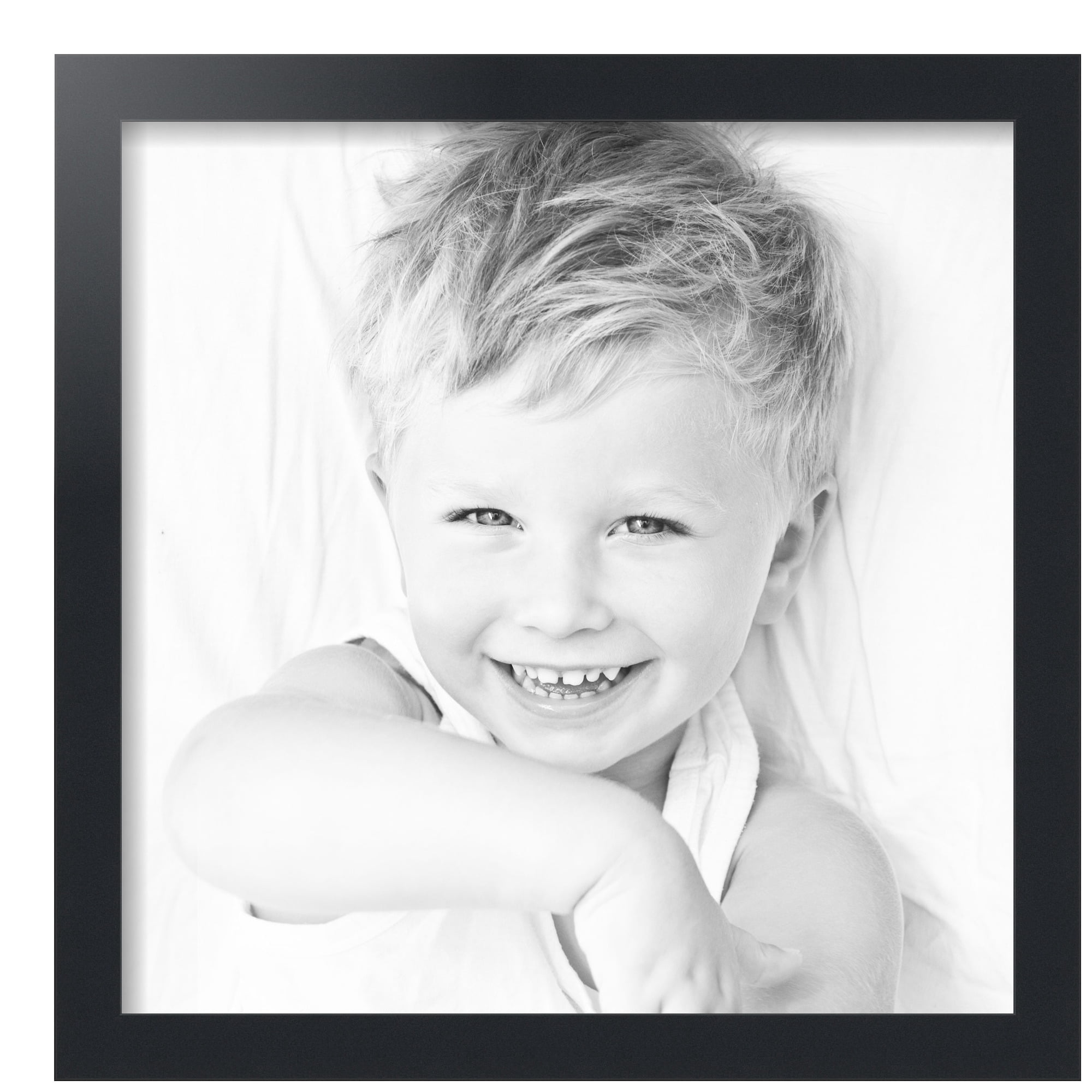 ArtToFrames 17" x 17" Black Picture Frame, 17x17 inch Black MDF Poster Frame (WOM-3926),  Pack