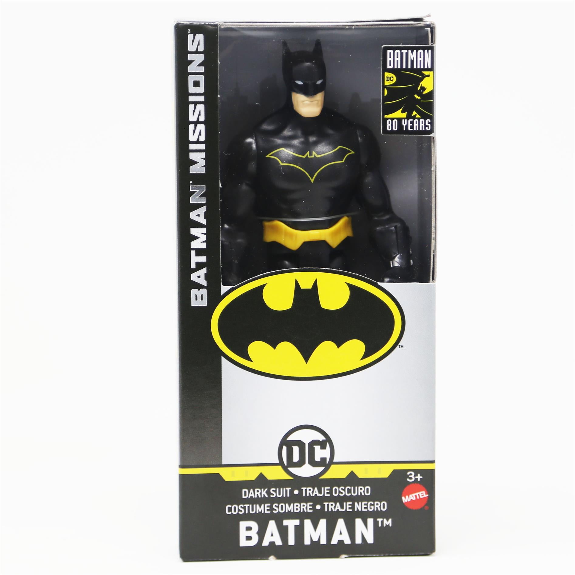 Batman Missions 6" Action Figure Dark Suit Costume 80 Years Mattel Ship for sale online 2 