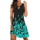 thumbnail image 1 of WILLBEST Vestidos Casuales para Mujer Vestido Suelto de Verano para Mujer, sin Mangas, Estampado Floral, Cuello En V, Ahuecado, Informal, para Playa, Minivestido XXXGrande, 1 of 3
