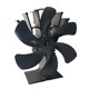 thumbnail image 4 of de Repuesto para Ventilador de Chimenea Uversal de Ventilador de Combustión de 6 , Negro 18 cm BLESIY ventilador de chimenea alimentado por calor, 4 of 5