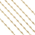 thumbnail image 3 of PVD Vacuum Plating 304 Stainless Steel link Chains with Spool Star Soldered Golden 10x4.5x1mm 5m/roll, 3 of 7