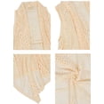 thumbnail image 4 of Women's Plus Size Summer Open Front Hippie Crochet Bikini Cover Up Sleeveless Draped Shawl Cardigan Vest, Beige, XX-Large/XXX-Large, 4 of 6
