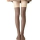 thumbnail image 2 of Calcetines de moda para mujer, falsos, translúcidos, cálidos, de forro polar, color café liso., 2 of 4