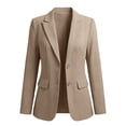 thumbnail image 5 of Mifsaly Womens Business Casual Blazers Long Sleeve Notch Lapel Work Office Suit Jackets Two Buttons Slim Fit Professional Blazer Coats Beige,XL, 5 of 9