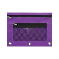 Zmeidao Binder Pencil Pouch, Pencil Pouch for 3 Ring Binder, Zipper Pouches with Double Layer, Pencil Case with Clear Window for Office College Supplies