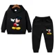 thumbnail image 3 of Conjunto de sudadera con capucha para niños, ropa para niños, ropa para bebés, suéteres casuales con capucha de Mickey, sudadera con capucha y pantalones, 2 piezas/conjunto, 2 a 14 años, 3 of 5