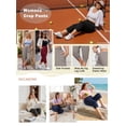 thumbnail image 4 of SHOWMALL Plus Size Capri Pants for Women Workout Relaxed Joggers Pants with Drawstring Pockets Gray 1X, 4 of 7