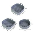 thumbnail image 2 of Easy To Clean Silicone Reusable Fried Chicken Basket Mat Pot Baking Tool Kitchen Accessories Air Fryer Tray Baking Tray Oven Pan Mat BROWN TYPE X, 2 of 8