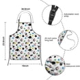 thumbnail image 3 of White Cow Lollipop Pattern Kids Aprons for Girls and Boys,Adjustable Neck Strap Toddler Aprons for Kids Cooking Baking, 3 of 6